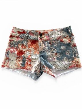 Anthropology Pilcro Wanderer Low rise Patchwork Shorts Size 26